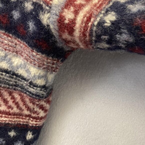 Sweater Market Denmark Wool Fair Isle Nordic Sweater Womens Medium M Red Blue - Picture 10 of 11